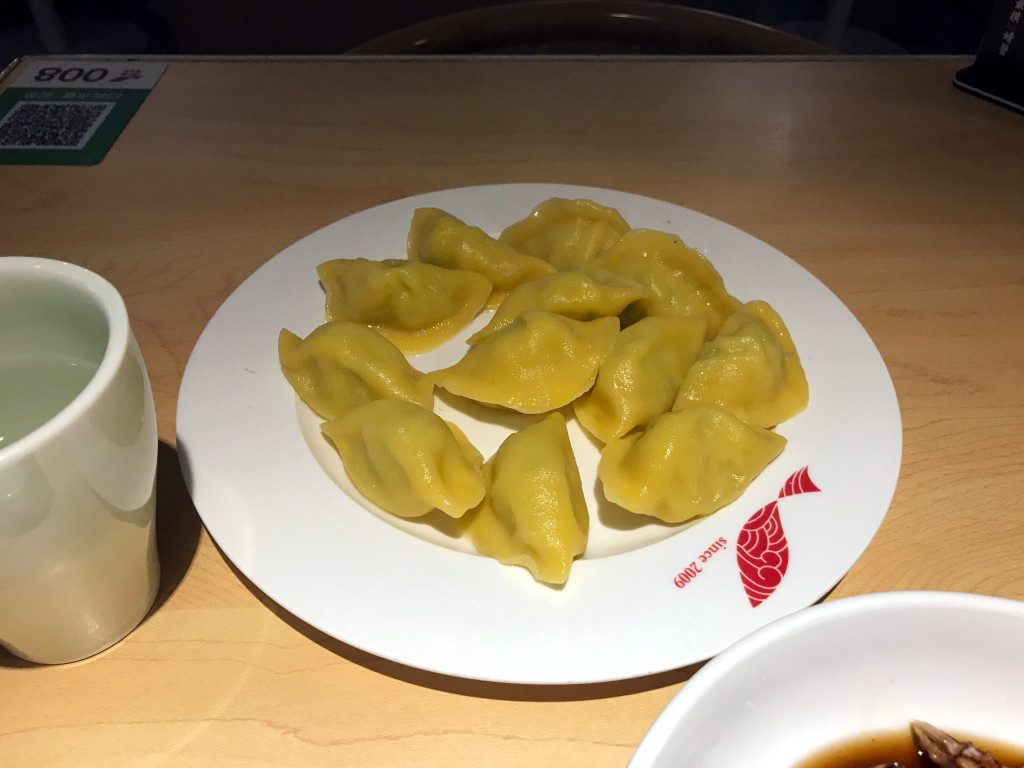 Black dumplings and spicy food