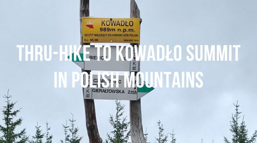 Thru-hike to Kowadło summit in Polish mountains