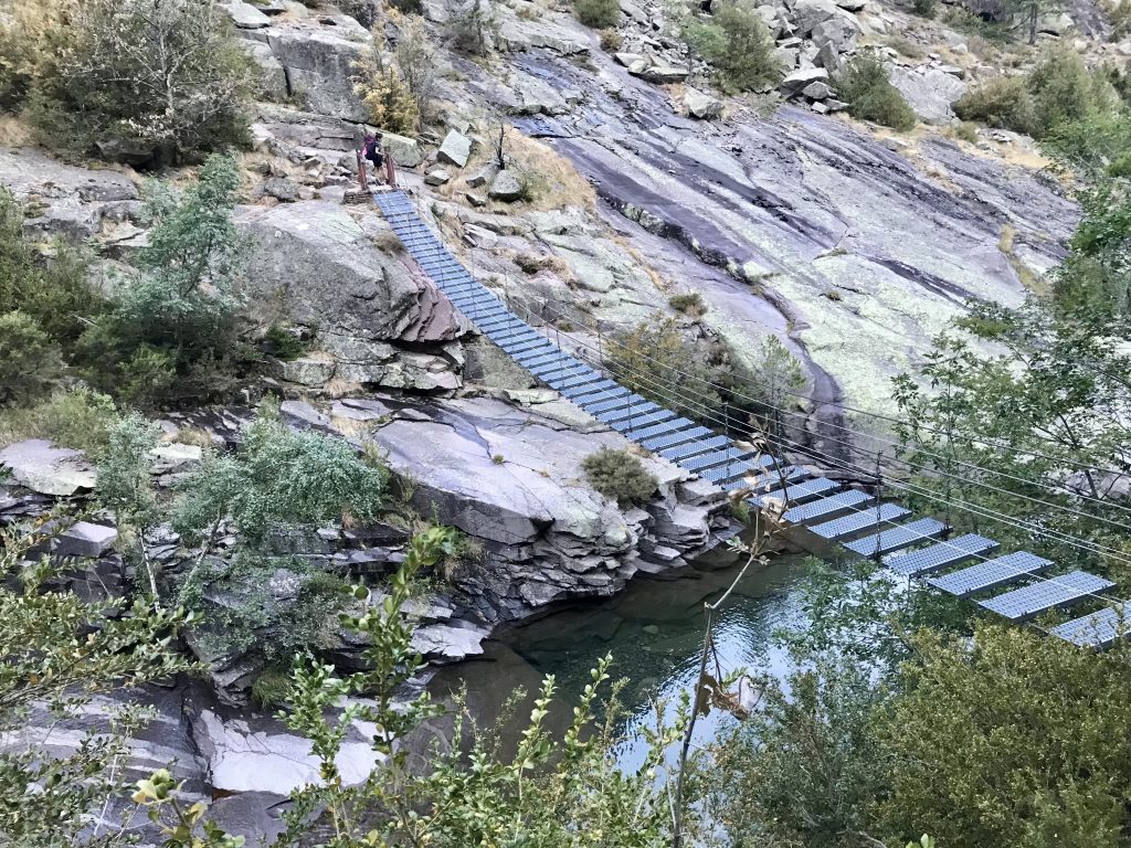 Bridge on GR20 trail: Hiking from Refuge de Carrozzu to Refuge Ascu | stage 3