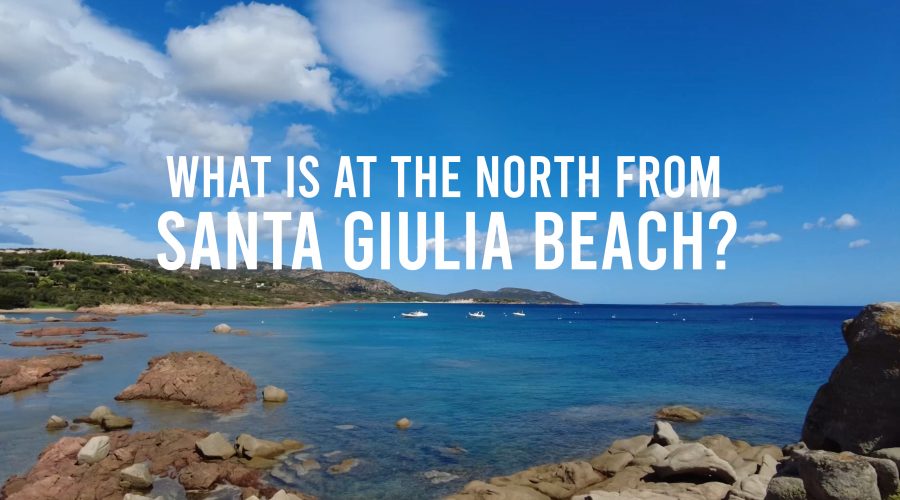 What is at the north of Santa Giulia Beach?